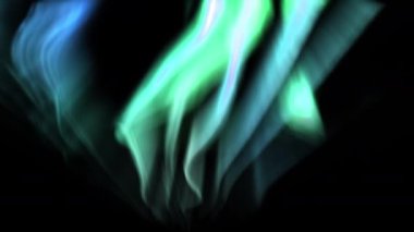 Canlandırılmış Aurora Yolculuk Yeşil ve Mavi Döngü Canlandırması