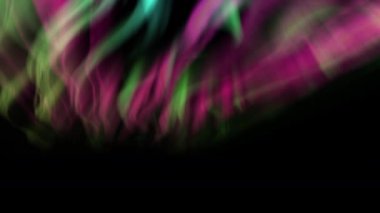 Aurora Canlandırılmış Işık Gösterisi Yeşil ve Pembe Döngü Canlandırması