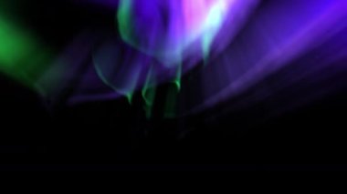 Aurora Senfonisi Büyüleyici Dans Yeşil ve Mor Döngü Canlandırması