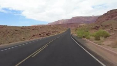 Grand Canyon Mermer Kanyonu 'ndan Hiperlapse Sürüşü Güney 02 Front View Colorado Nehri Arizona ABD
