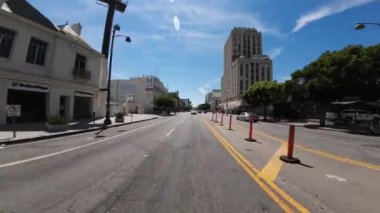 Los Angeles Wilshire Bulvarı Doğu Kore Kasabası 03 WIlton Place Kaliforniya plakalı plakada Arka Manzara
