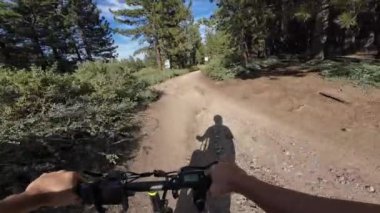Mountain Bike Ride POV Mt. Pinos McGill Trail Trail Trailhead ABD 'de bisiklet sürüyor