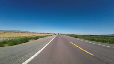 Oregon California Eyaleti Karayolu 161 Batı Aşağı Klamath Gölü Arka Görünümü Sürücü Plakası 01 ABD Ultra Geniş