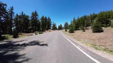 Krater Gölü Batı Bölgesi Rim Drive N Rim Köyü Gözcü 02 Ön Görünüm Sürücü Plakası Oregon