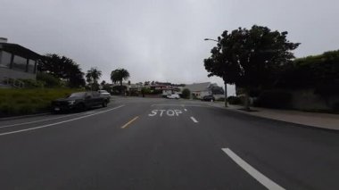 San Francisco Deniz Uçurumu El Camino Del Mar Batı Sınırı 03 Ön Manzara Sürücü Plakası Kaliforniya ABD Ultra Geniş