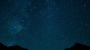 Delta Aquarids Meteor Duşu ve Samanyolu Galaksisi 50 mm Güneybatı Batı Gökyüzü Whitney Tepeleri Mavi Sierra Nevada ABD
