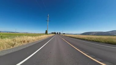 Oregon Otoyolu 39. Güney Klamath Şelalesi Merrill 01 Arka Görüş Sürücü Plakası ABD Ultra Geniş