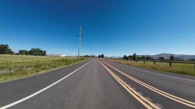 Oregon Otoyolu 39. Güney Klamath Şelalesi Merrill 02 Arka Görüş Sürücü Plakası ABD Ultra Geniş