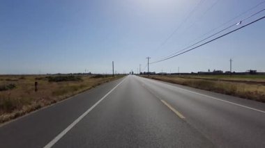 San Joaquin Vadisi Farmland Buttonwillow 02 Arka Görüş Otoyol 58 Batı Kaliforniya ABD
