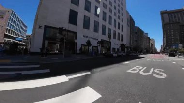 San Francisco Şehir Merkezi Union Meydanı 05 Ön Manzara Sürücü Plakası Kaliforniya ABD Ultra Geniş