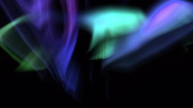 Canlandırılmış Aurora Seyahat Mor ve Yeşil Döngü