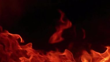 Parlak Ateş Patlaması Süper Yavaş Hareket 1000fps