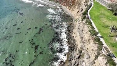 Los Angeles Point Fermin Park Sahil Hattı Havadan Atış İleri San Pedro California ABD