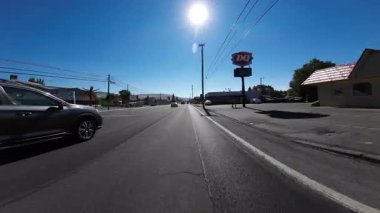 Oregon Klamath Şelalesi 6. Cadde 03 Ön Manzara Sürücü Plakası ABD Ultra Geniş