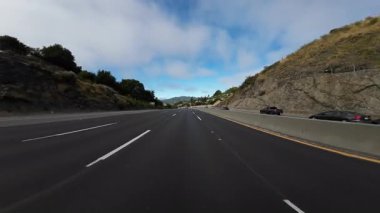 San Francisco Körfez Bölgesi Çilek Yolu 101 Kuzey 05 Arka Görüş Marin County California 'nın Sürücü Plakaları