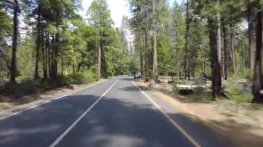 Yosemite Vadisi Arka Manzarası 4 Güney yönünde 06. Sentinel Köprüsü Curry Village Sürücü Plakası Kaliforniya ABD Dünya Mirası Bölgesi