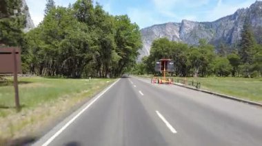 Yosemite Vadisi Arka Manzara 5. Dr. 03 Curry Village El Capitan Yolu Sürücü Plakası ABD Dünya Mirası Bölgesi