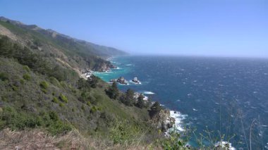 Big Sur Julia Pfeiffer Burns State Park Vista Point Geniş Kaliforniya ABD