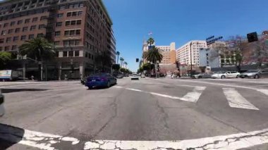 Hollywood Bulvarı, Westbound 07 Front View Vine St Driving Plate Kaliforniya ABD Ultra Geniş