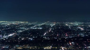 Hollywood Pan R California 'dan Los Angeles Telephoto City Işık Izgaraları