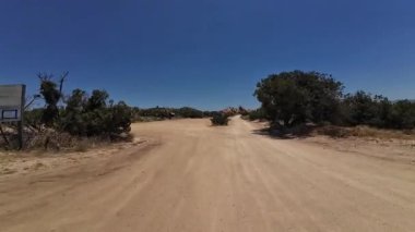 Vasquez Rocks Off Road Eastbound Driving Front View 02 California ABD