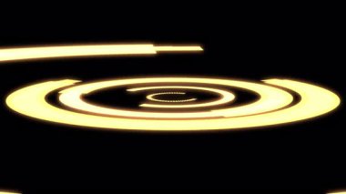 3D Yay Ses Dengeleyici C Dalgalanma Sarı X80 Derece Büyük VJ Döngü CanlandırmasıComment