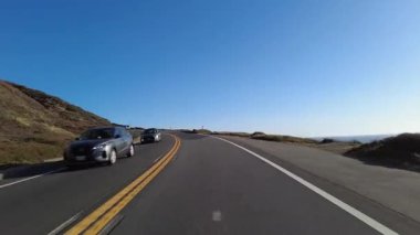 Big Sur Pasifik Sahil Otoyolu 2 Bixby Köprüsü 'nden Pfeiffer Eyalet Parkı 08 Front View Multicam Sürüş Plate California USA