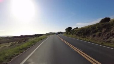 Big Sur Pasifik Sahil Otoyolu 2 Bixby Köprüsü 'nden Pfeiffer Eyalet Parkı 12 Arka Görünüm Multicam Sürücü Plakası Kaliforniya ABD