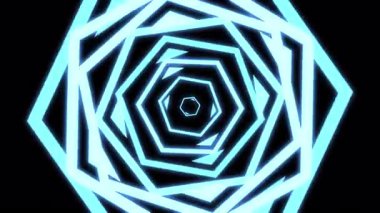 Altıgen Ses Reaktif Geometrik Desenler M Mavi Canlandırma Döngüsü