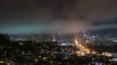 San Francisco Buena Vista. California şehir merkezinin eşsiz manzarası.