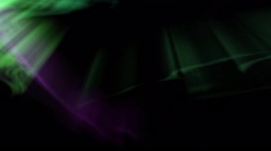 Canlandırılmış Kuzey Işıkları Mor ve Yeşil Döngüyü Göster