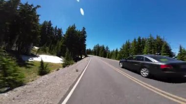 Kuzey Krater Gölü Rim Yolu N Meriam Noktası Cleetwood Koyu 03 Arka Manzara Sürücü Plakası Oregon