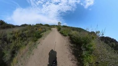 Dağ Bisikleti Franklin Kanyonu POV Ön Bisiklet Manzarası 03 California ABD
