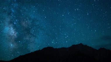 Delta Aquarids Meteor Duşu ve Samanyolu Galaksisi Güney Sky Pan R Whitney Dağı Mavi Sierra Nevada California üzerinde