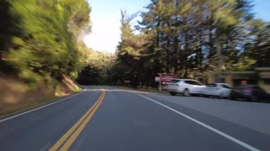 Big Sur Pasifik Sahil Otoyolu 2 Bixby Köprüsü 'nden Pfeiffer Eyalet Parkı' na 15 Front View Çok Kameralı California plakalı ABD