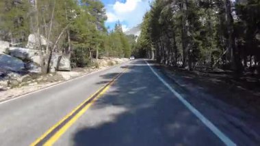 Yosemite Tioga Yolu 3 Olmsted Point to Tuolumne Meadow 14 Front View Plaka Kaliforniya ABD Dünya Mirası Bölgesi