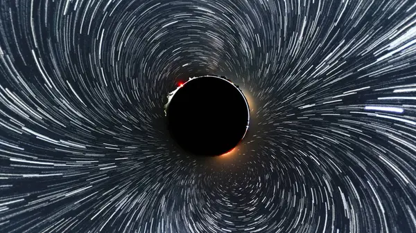 Gece Gökyüzü Yıldız İzleri VR 360 Küçük Gezegen Efekti Çarpıcı Evren Astrofotoğrafçılık Gece Gökyüzü