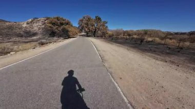 California Wildfire The Post Fire Bisikletli POV Fire Burned Forest California USA