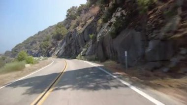 Kings Canyon Manzarası Doğu Bölümü 23 Doğu Yakası Çok Kameralı Önden Sürücü Plakası Sierra Nevada California Dağı ABD