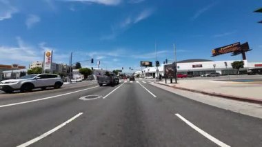 Los Angeles La Cienega Bulvarı 18. Cadde 'den Pico 04. Önden Sürücü Plakası ABD Ultra Geniş