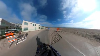 Los Angeles Playa Del Rey Plajı Bisiklet POV 03 Kaliforniya ABD