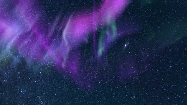 Samanyolu Galaksisi Zaman Hızı ve Aurora Gece Dönüşü