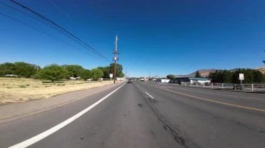 Oregon Klamath Şelalesi 6. Cadde 08. Arka Bakış Sürücü Plakaları ABD Ultra Geniş Geniş