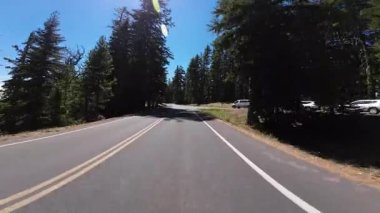 Krater Gölü Kuzey Bölgesi Rim Yolu S Cleetwood Koyu Meriam Noktası 03 Önden Sürücü Plakası Oregon