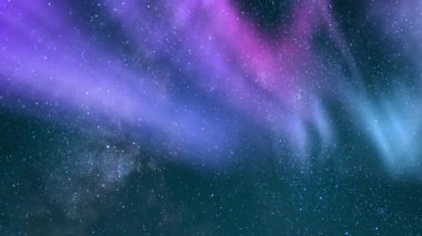 Samanyolu Galaksisi Zaman Hızı ve Aurora Gece Senfonisi