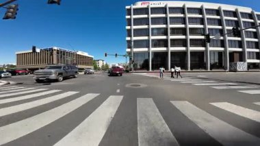 Reno Downtown Virginia St 395 Northbound 02 Front View Liberty St Driving Plates Nevada ABD Ultra Wide