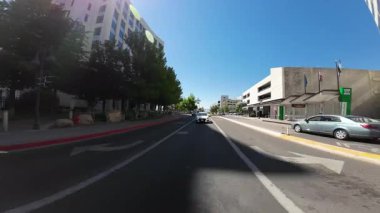 Reno Downtown Virginia St 395 Northbound 02 Arka Manzara Liberty St Driving Plaka Nevada ABD Ultra Geniş