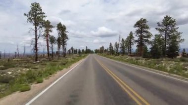 Bryce Kanyonu Sürücü Plakası Sahnesi Dr. S 17 Arka Görünüm Utah Güneybatı ABD