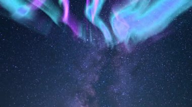 Samanyolu Galaksisi Zaman Hızı ve Aurora Gece Peçesi