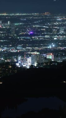 Hollywood Dikey Çekim Gecesi Kaliforniya İşareti ABD 'den Zaman Çizelgesi Hızı